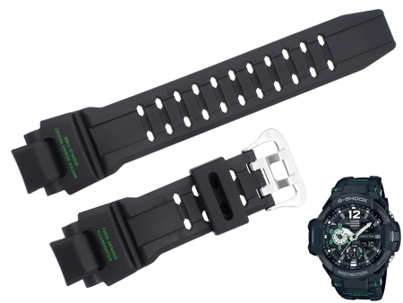 Oryginalny pasek Casio G-Shock Gravitymaster GA-1100-1A3 GA-1100 GA-1000 czarny zielone napisy